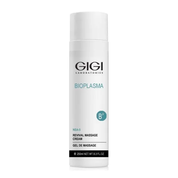 GIGI Bioplasma Revival Massage Cream, GIGI massage cream, facial massage cream, massage cream for face and neck, moisturizing massage cream, nourishing massage cream, professional GIGI skincare, skin repair cream, salon massage cream, relaxing massage cream