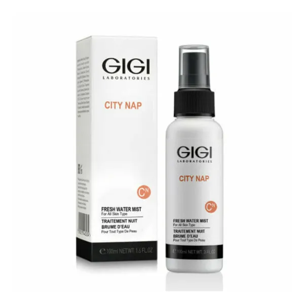 GIGI City NAP Urban Water Mist, GIGI face mist 100 ml, hydrating facial spray, refreshing water mist, moisturizing face mist, urban skin protection, GIGI skincare spray, daily hydration mist, facial toner spray, face mist for all skin types