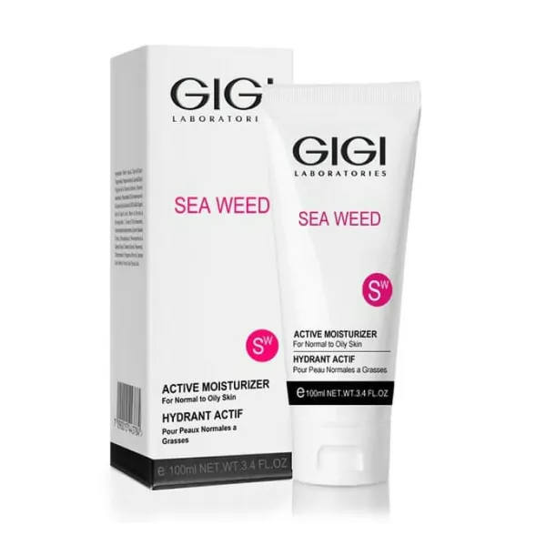 GIGI Sea Weed Active Moisturizer, moisturizing cream with seaweed, active moisturizing cream GIGI, cream for all skin types, cream for oily and combination skin, mineral and seaweed cream, professional GIGI moisturizer, lightweight day cream, anti-shine face cream, skincare with seaweed extract