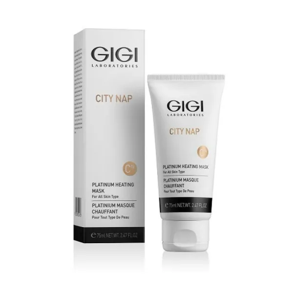 GIGI City NAP Platinum Heating Mask, warming face mask, GIGI platinum mask, thermal mask for face, deep cleansing face mask, GIGI professional cosmetics, anti-aging face mask, skin glow mask, detox face mask, facial mask 75 ml
