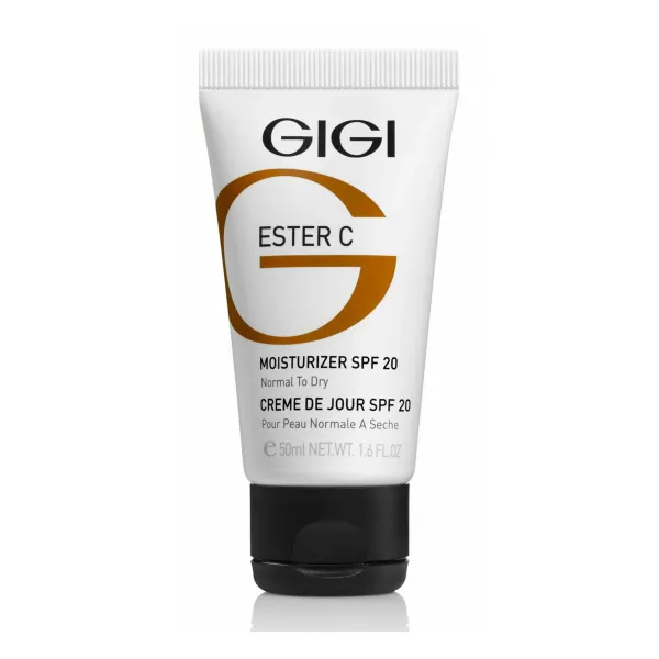 GIGI Ester C Moisturizer SPF 20, GIGI day cream with Vitamin C, moisturizing face cream SPF 20, daily moisturizer with sun protection, GIGI professional skincare, anti-aging vitamin C cream, brightening face cream, hydrating day cream, face moisturizer for all skin types, SPF day cream 50 ml