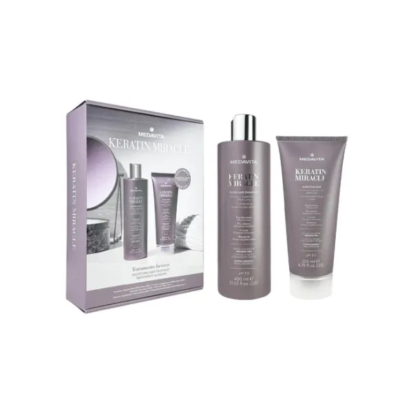 KERATIN MIRACLE KIT SHAMPOO 400ml + MASK 200ml