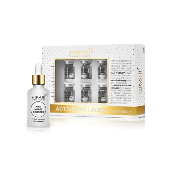 HIKARI Active Collagen + NAD Nobel, HIKARI collagen treatment, buy HIKARI Active Collagen, HIKARI skin rejuvenation set, collagen for radiant skin